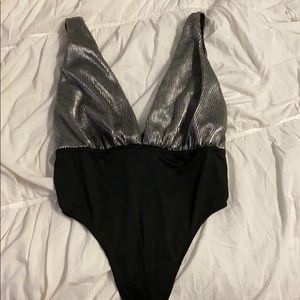 Forever 21 shimmer bodysuit NWOT